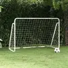 vidaXL But de football avec filet Blanc 180x90x120 cm Acier