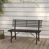 vidaXL Banc de jardin 110 cm Acier Noir