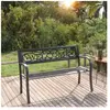 vidaXL Banc de jardin 125 cm Acier Noir