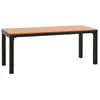 vidaXL Banc de jardin 110 cm acier et WPC marron et noir