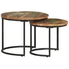 vidaXL Tables gigognes 2 pcs Bois de récupération massif
