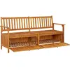 vidaXL Banc de rangement 170 cm Bois d'acacia solide