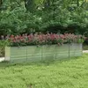 vidaXL Lit surélevé de jardin 400x80x77 cm Acier galvanisé Argenté