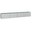 vidaXL Lit surélevé de jardin 320x40x45 cm Acier galvanisé Argenté