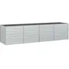 vidaXL Lit surélevé de jardin 320x80x77 cm Acier galvanisé Argenté