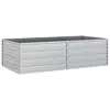 vidaXL Lit surélevé de jardin 160x80x45 cm Acier galvanisé Argenté