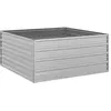 vidaXL Lit surélevé de jardin 100x100x45 cm Acier galvanisé Argenté