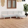 vidaXL Salon de jardin 4 pcs Bois de pin massif Blanc