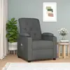 vidaXL Vidaxl Fauteuil De Massage Inclinable Gris Foncé Tissu