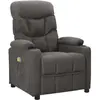 vidaXL Fauteuil de massage Gris foncé Tissu