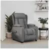 vidaXL Fauteuil de massage Gris foncé Tissu