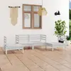 vidaXL Salon de jardin 4 pcs Blanc Bois de pin massif