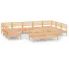 vidaXL Salon de jardin 12 pcs Bois de pin massif