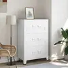 vidaXL Coffre de rangement industriel Blanc 75x40x115 cm Métal