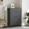vidaXL Coffre de rangement industriel Anthracite 75x40x115 cm Métal