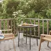 vidaXL Table à thé Noir 45 cm Résine tressée