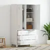 vidaXL Garde-robe Blanc 90x50x180 cm Métal