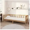 vidaXL Lit de repos et matelas 90x200cm Marron miel Bois de pin massif