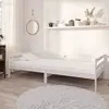 vidaXL Lit de repos avec matelas 90x200 cm Blanc Bois de pin massif