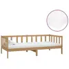 vidaXL Lit de repos et matelas 90x200cm Marron miel Bois de pin massif