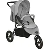 vidaXL Poussette pour bébé Gris clair Acier