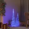 vidaXL Jeu de cônes lumineux à LED Acrylique Bleu 30/45/60 cm