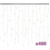 vidaXL Rideau lumineux à glaçons LED 10m 400LED Blanc froid 8fonctions