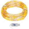 vidaXL Guirlande lumineuse micro LED 40m 400LED blanc chaud 8fonctions