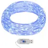 vidaXL Guirlande lumineuse micro LED 40m 400 LED bleu 8 fonctions