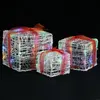 vidaXL Boîtes-cadeaux de Noël décoratives 3 pcs Acrylique colorées