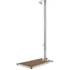 vidaXL Douche de jardin avec base marron 220 cm Acier inoxydable