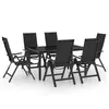 vidaXL Ensemble de salle à manger de jardin 7 pcs Aluminium Anthracite
