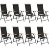 vidaXL Ensemble à manger de jardin 9 pcs aluminium noir