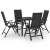 vidaXL Ensemble de salle à manger de jardin 5 pcs Aluminium Anthracite