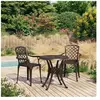 vidaXL Ensemble de bistro 3 pcs Aluminium coulé Bronze