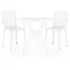 vidaXL Ensemble de bistro 3 pcs Aluminium coulé Blanc