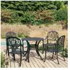 vidaXL Ensemble de bistro 5 pcs Aluminium coulé Noir