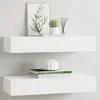 vidaXL Étagères à tiroirs murales 2 pcs Blanc 60x23,5x10 cm MDF