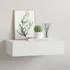 vidaXL Étagère à tiroir murale Blanc 40x23,5x10 cm MDF