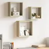 vidaXL Étagères murales sous forme de cube 3 pcs Chêne sonoma