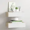 vidaXL Étagères à tiroir murales 2 pcs Chêne et blanc 40x23,5x10cm MDF