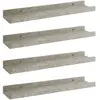 vidaXL Étagères murales 4 pcs Gris béton 40x9x3 cm