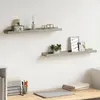 vidaXL Étagères murales 2 pcs Gris béton 60x9x3 cm