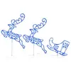 vidaXL vidaXL Renne et traîneaux Noël volant Acrylique 260x21x87 cm Bleu