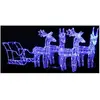 vidaXL Décoration de Noël Rennes et traîneau 280x28x55 cm Acrylique