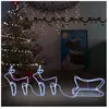 vidaXL Décoration de Noël d'extérieur Renne et traîneau 576 LED