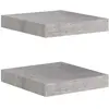 vidaXL Étagères murales flottantes 2 pcs gris béton 23x23,5x3,8 cm MDF