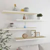 vidaXL Étagères flottantes 4 pcs Chêne et blanc 90x23,5x3,8 cm MDF