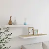 vidaXL Étagères flottantes 2 pcs chêne et blanc 80x23,5x3,8 cm MDF