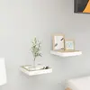 vidaXL Étagères murales 2 pcs Chêne et blanc 23x23,5x3,8 cm MDF